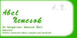 abel nemcsok business card